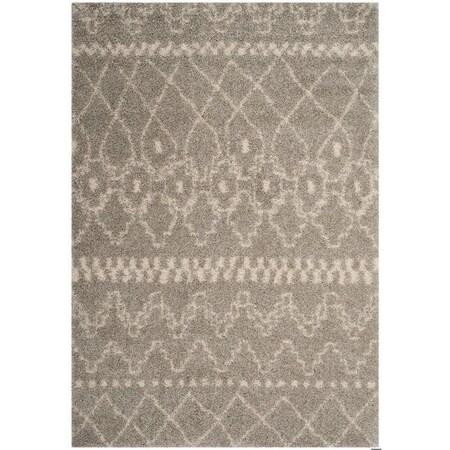 Safavieh 4 x 6 ft. Arizona Shag Power Loomed Rug, Small Rectangle - Grey and Ivory ASG750D-4